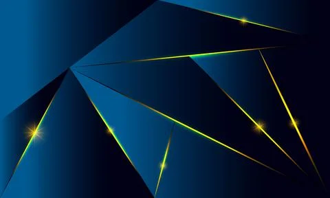 Abstract blue polygon triangles shape pattern background Stock Illustration