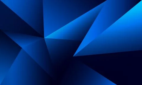 Abstract blue polygon triangles shape pattern background Stock Illustration