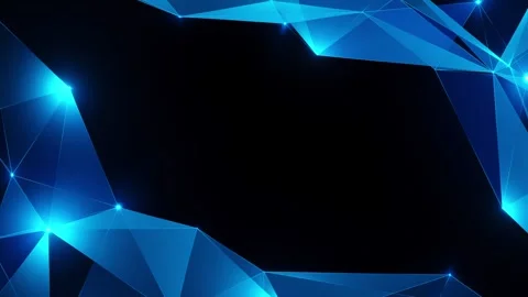 Abstract Blue Polygonal Geometric Background Stock Footage 277447759
