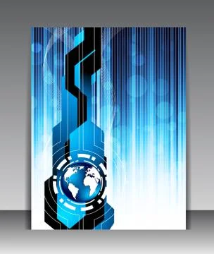 Abstract blue poster Stock Illustration
