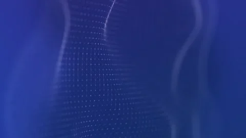 Abstract blue presentation background, dots and particles network, blurred Stock Footage 307856811