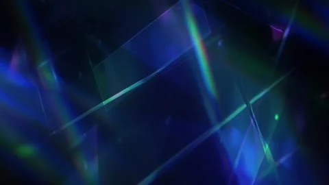 Abstract Blue Prism Background With Glassy Light Refractions Stock Footage 332304880