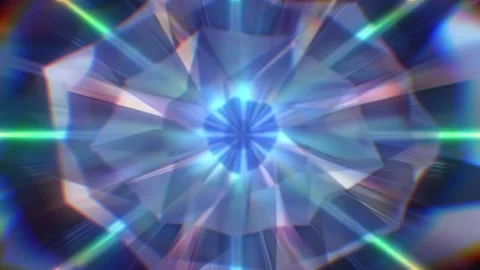 Abstract Blue Prism Burst Background With Radial Crystal Light 스톡 동영상 332298016
