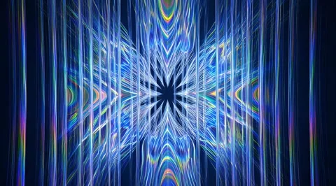 Abstract blue prismatic light pattern background Stock Footage 331454005