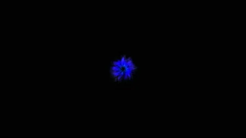 Abstract blue pulsating glow element from particles and dots. explosion Stock Footage 218265299