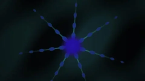 Abstract Blue Pulsing Star Shape Motion Graphic Background. Stock Footage 340486816
