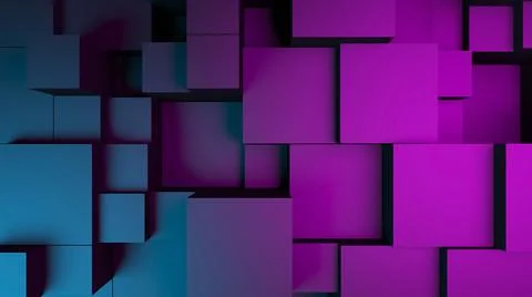 Abstract blue purple digital data background 3d render polygon. Abstract techno Stock Illustration
