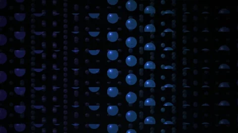 Abstract blue purple digital led light grid matrix motion background animatio Stock Footage 346319002