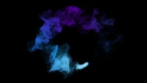 Abstract blue purple glowing star dust particles video animation Stock Footage