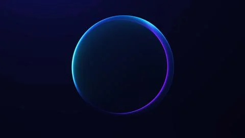 Abstract blue purple gradient energy sphere with smooth glowing surface and.. Stock Illustration