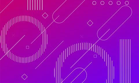 Abstract blue purple gradient geometric elements ,circles and lines design .. Illustrazione stock