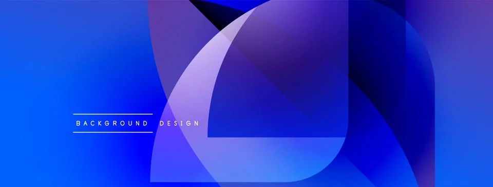 Abstract blue purple gradient layers create dynamic visual effect. Modern design Ilustración de archivo