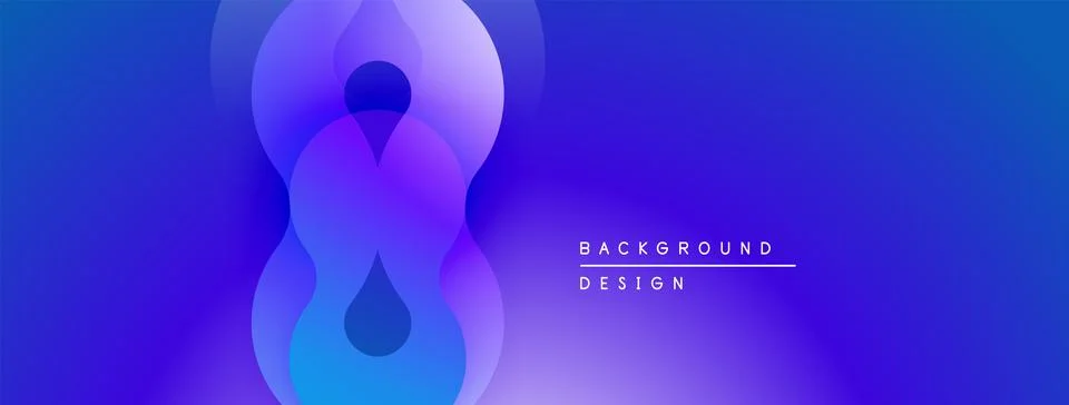 Abstract blue purple gradient. Overlapping circles create dynamic visual effect. Stockillustratie