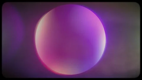 Abstract Blue Purple Planet in Space Rotate around it Axis on Dark Background. Stock Footage 255666026