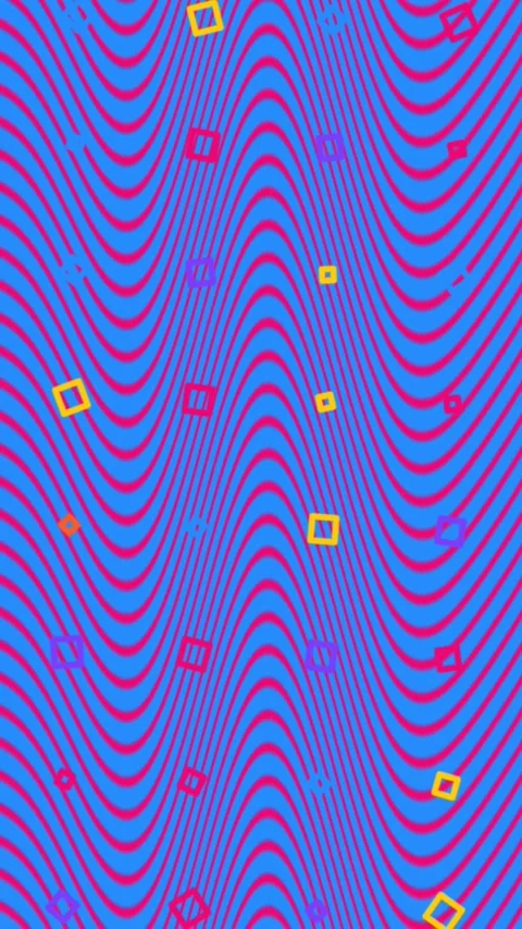Abstract Blue Purple Wavy Retro Pop Art Seamless Pattern Stock Footage 342920011