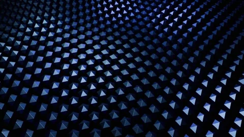 Abstract Blue Pyramid Pattern: A Digital Art Background Stock Footage 305493656