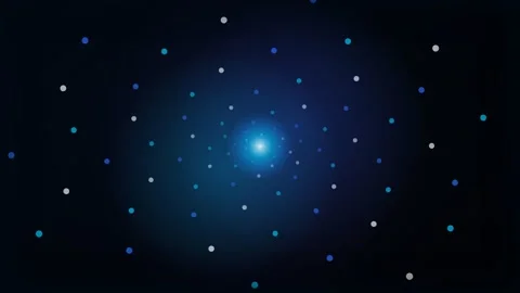 Abstract Blue Quantum Data Sphere Animation Stock Footage 340595955