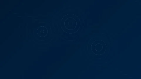 Abstract Blue Radar Sonar Waves and Concentric Circle Ripples Background Stock Footage 340341105