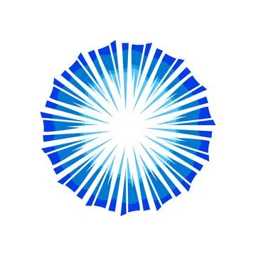 Abstract blue radial burst rays motion design Stockillustratie