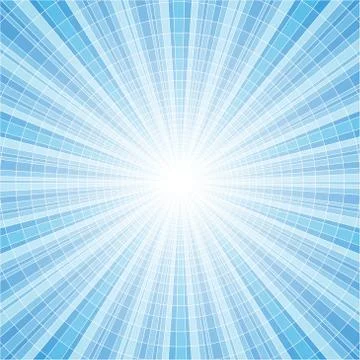 Abstract blue radial rays tile vector background Stock Illustration