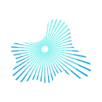 Abstract blue radiating lines creating energy pattern Stock Illustration