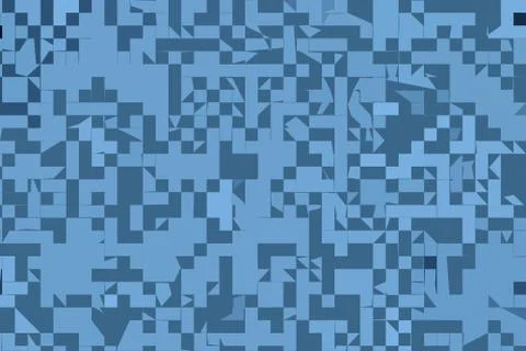 Abstract Blue Random and Irregular Geometric Square Background Design Pattern Stock Illustration