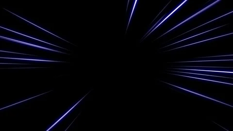 Abstract blue rays expanding on black background Video stock 301587873