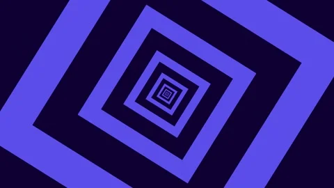 Abstract blue rectangle pattern background, flat design seamless loop tunnel 스톡 동영상 310047211