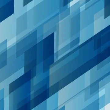 Abstract blue rectangles technology distorted background Stock Illustration