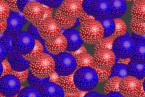 Abstract Blue Red Balls 3D Seamless Illustration Иллюстрация