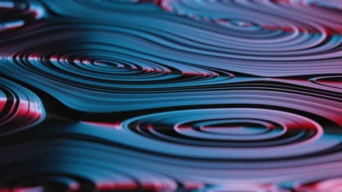 Abstract blue red liquid. Smooth flow wave background. 3d rendering Stock Footage 212234876