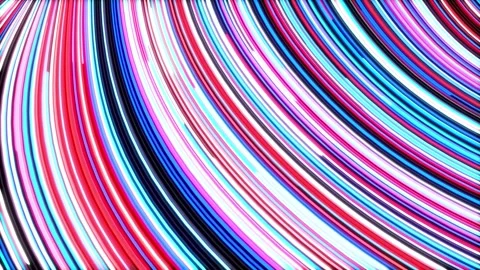 Abstract blue red neon lines flowing race arch background loop. Rays light .. Stock Footage 243646677