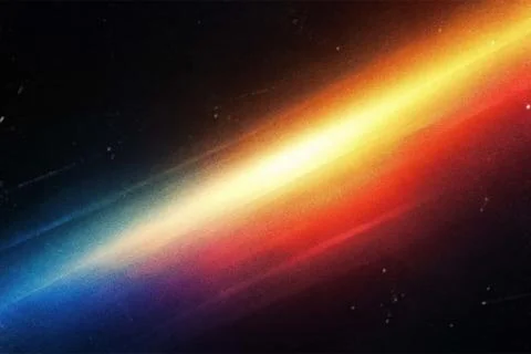 Abstract Blue Red Orange Gradient Grainy Texture Background 库存插图