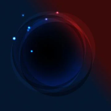 Abstract blue red round background Stock Illustration