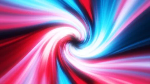 Abstract blue red swirl twisted abstract tunnel from lines background Stock Illustration