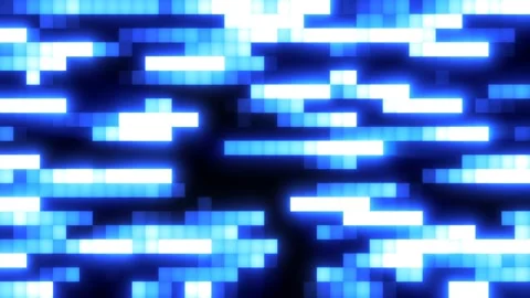 Abstract blue retro pixel hipster digital background made of moving energy .. Stock Footage 255407312