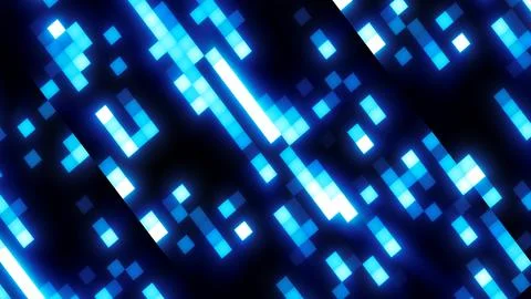 Abstract blue retro pixel hipster digital background made of moving energy .. イラスト素材