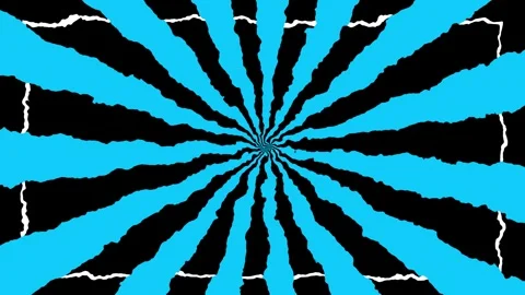 Abstract blue retro rays with hand drawned rectangle. Blue beams Stock Footage 295386910