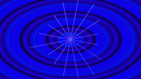 Abstract blue ripple circle background pattern for tech energy waves Stock Footage 339789061