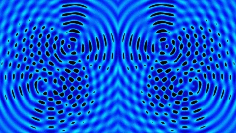 Abstract blue ripple effect with three concentric energy waves background m.. Stock Footage 336536061