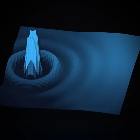 Abstract blue ripple energy wave background for digital technology and mode.. Stock Footage 345690452