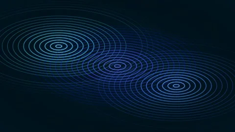 Abstract blue ripple wave pattern background for futuristic tech video Stock Footage 333799876