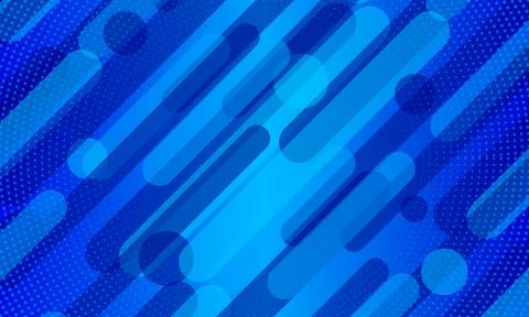 Abstract blue rounded lines with halftone background. Stock Illustration