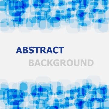 Abstract blue rounded rectangle overlapping background Stock Illustration
