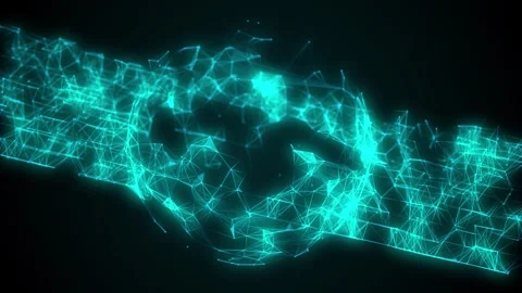 Abstract blue sci-fi sphere with global network connections. Stock-Footage 247553230