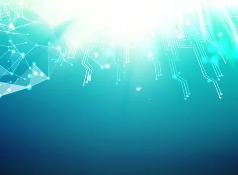 Abstract blue science background Stock Illustration