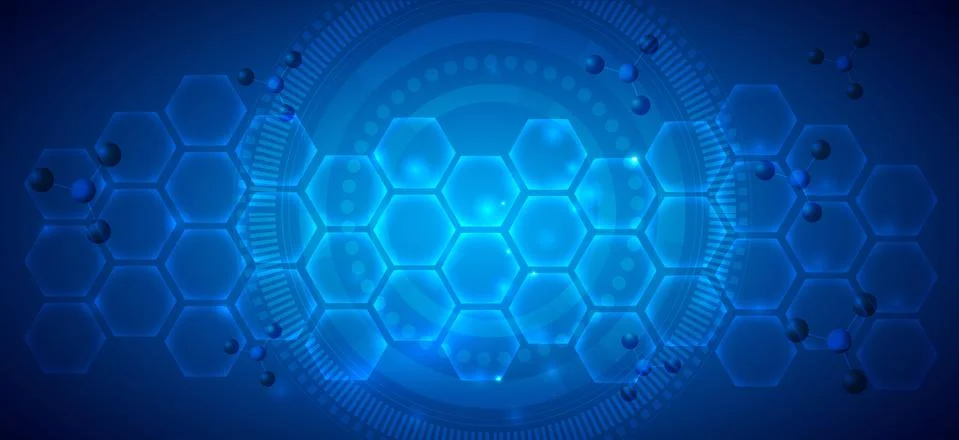 Abstract blue scientific background Stock Illustration