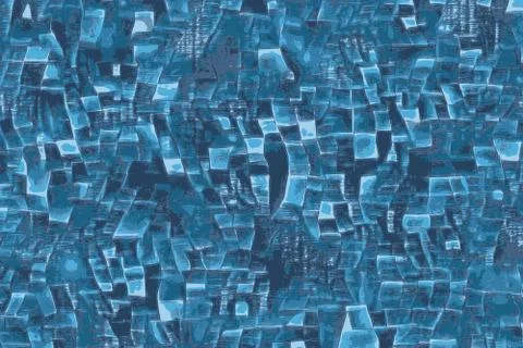 Abstract blue screen windows in a technology world Stock Photos