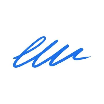 Abstract Blue Scribble Signature Vector Illustration. Hand Drawn Whimsical .. 스톡 일러스트
