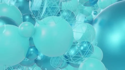 Abstract Blue Sculpture Stock Footage 229328120